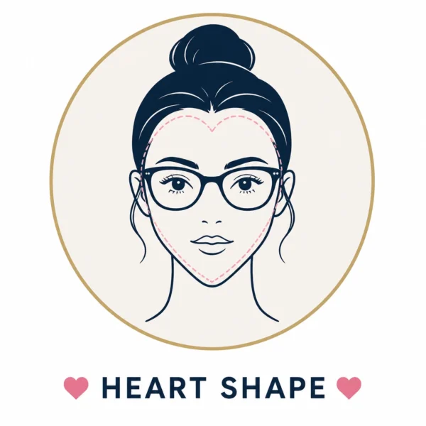 Heart Face Shape Wearing Eyeglasses