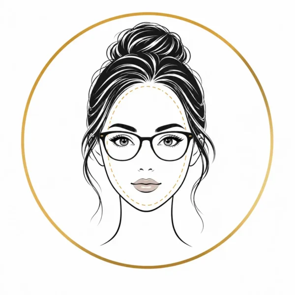 Oval Face Shape Wearing Eyeglasses