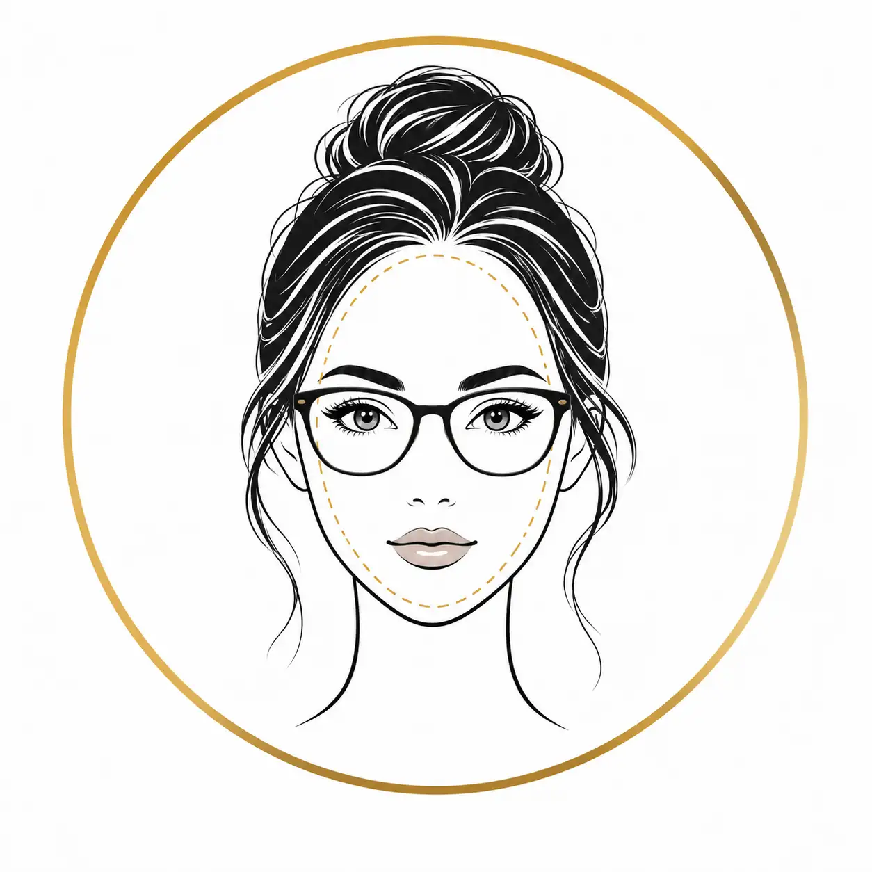 Oval Face Shape Wearing Eyeglasses