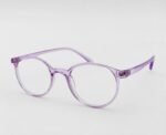 Optical-EV2K-0001 Premium TR Round Optical Frame Crystal Purple