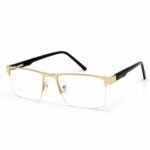 Optical-EV2K-0147 Premium Rimless Rectangle Optical Frame for Men | EyeValley Bangladesh - Image 3