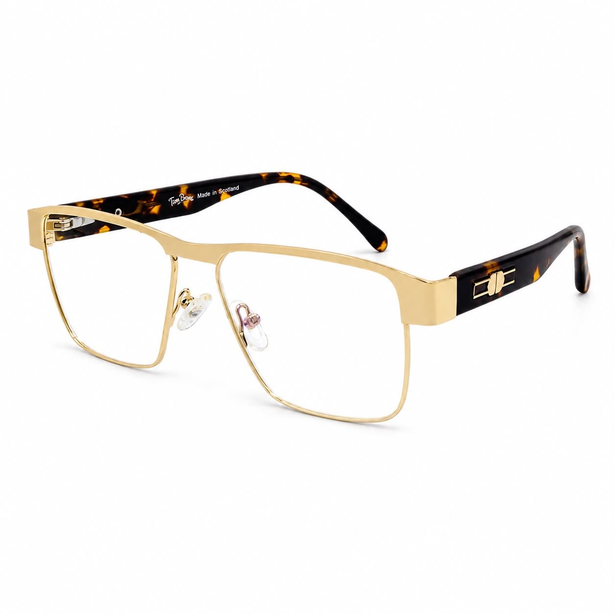 Eye Valley EV2K-0037 Flat-Top Square Eyeglasses in Gold Tortoise Eye Valley EV2K-0037 Flat-Top Square Eyeglasses in Gold Tortoise