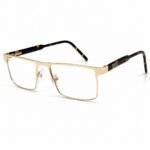 Optical EV2K-0113 Premium Full Rim Rectangle Stainless Steel Eyeglasses | Lightweight Business Optical Frame | Includes Brand Case | EyeValley Bangladesh - Image 2