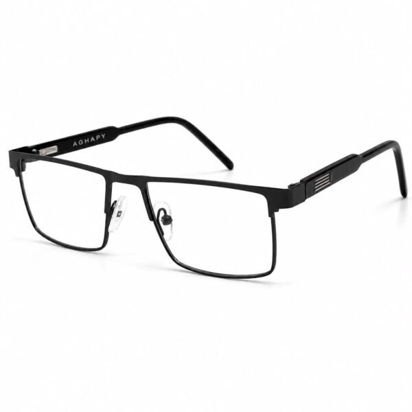 Optical EV2K-0113 Premium Full Rim Rectangle Stainless Steel Eyeglasses | Lightweight Business Optical Frame | Includes Brand Case | EyeValley Bangladesh - 3