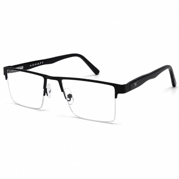 Optical EV2K-0133 Premium Half Rim Rectangle Stainless Steel Eyeglasses | Lightweight Business Optical Frame | EyeValley Bangladesh - 2