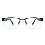 Optical-EV2K-0144 Premium Semi-Rimless Rectangle Metal Optical Frame for Men & Women | EyeValley Bangladesh - Image 6