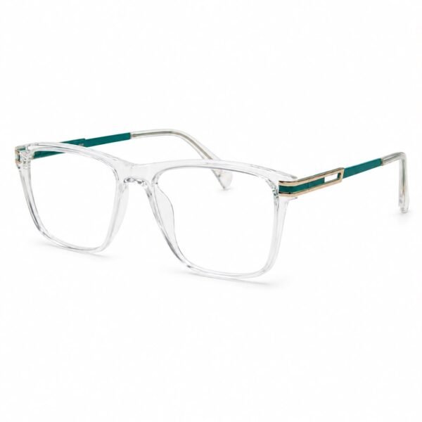 optical ev2k 0024 full rim square optical frame crystal clear