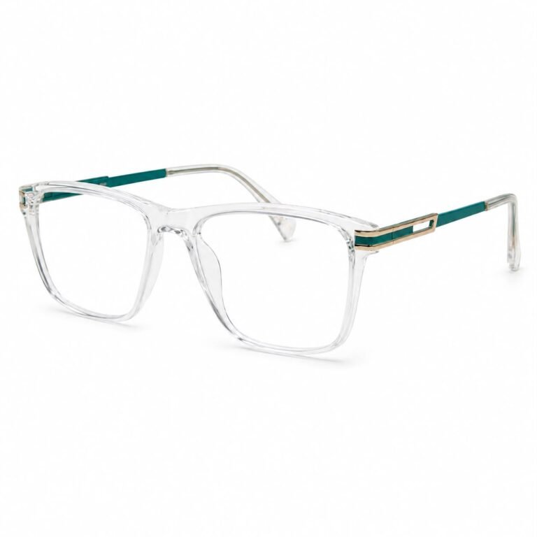optical ev2k 0024 full rim square optical frame crystal clear