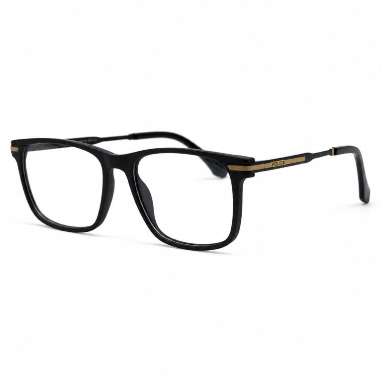 Optical EV2K-0029 Classic Square Full Rim Eyeglasses in Matte Black with soft-finish front and gold-tone temple plate