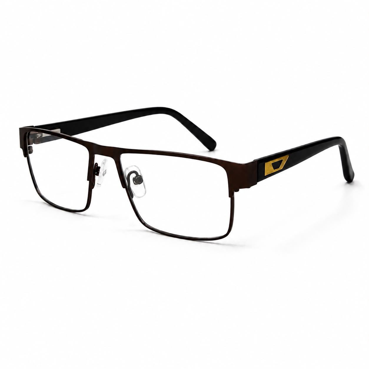 optical-ev2k-0040-premium-half-rim-rectangle-eyeglasses-black-silver-eyevalley-bangladesh Optical EV2K-0102 Premium Half Rim Rectangle Eyeglasses | EyeValley Bangladesh - Image 1