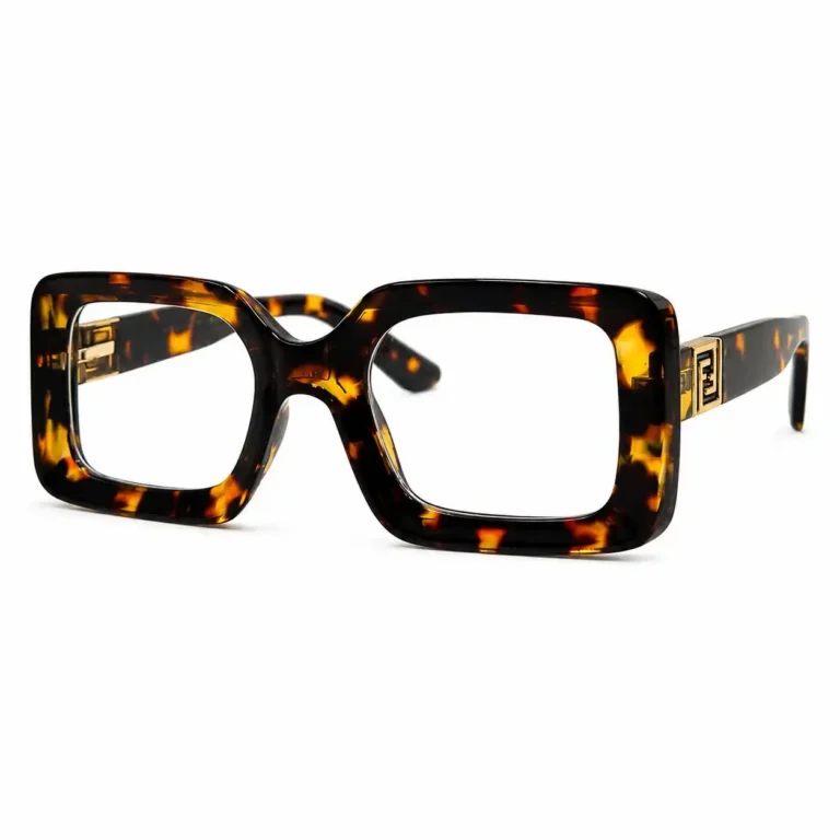 Eye Valley EV2K-0016 Bold Oversized Square Frame Eyeglasses in Tortoise Shell
