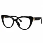 Eye Valley EV2K-0079 Stylish Cat-Eye Eyeglasses in Solid Black