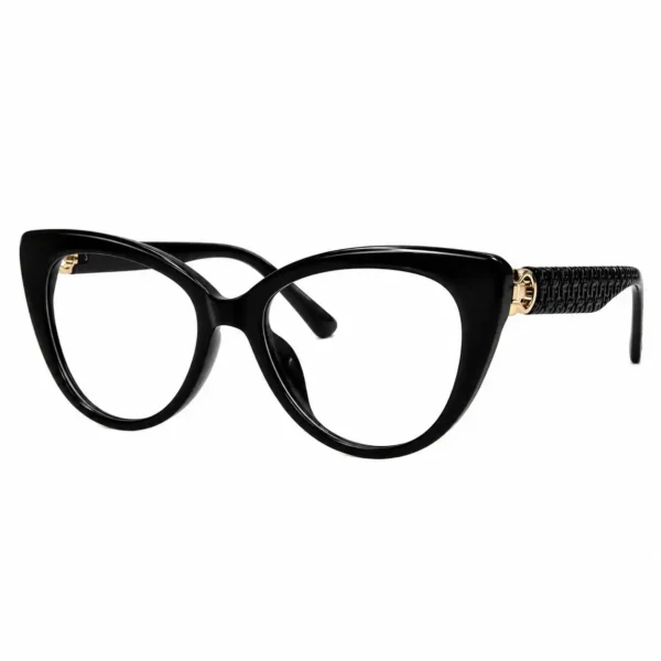Eye Valley EV2K-0079 Stylish Cat-Eye Eyeglasses in Solid Black