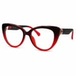 Eye Valley EV2K-0079 Bold Cat-Eye Eyeglasses in Red Gradient Tone