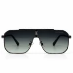 Eye Valley EV2K-0026 Gunmetal Rimless Flat-Top Shield Sunglasses with Dark Gradient Lens