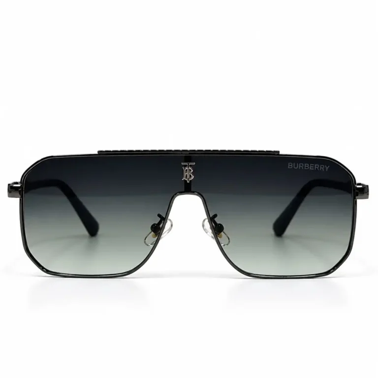 Eye Valley EV2K-0026 Gunmetal Rimless Flat-Top Shield Sunglasses with Dark Gradient Lens