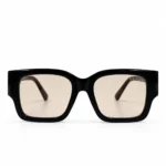 Eye Valley EV2K-0028 Full-Rim Black Square Sunglasses with Light Clear Tinted Lenses