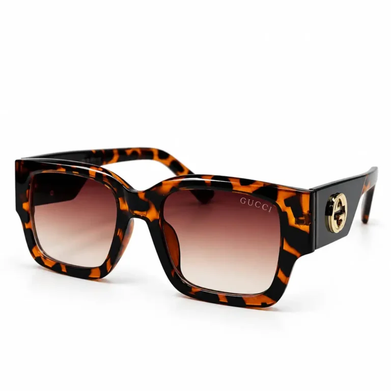 Eye Valley EV2K-0028 Tortoiseshell Chunky Square Sunglasses with Brown Gradient Lenses
