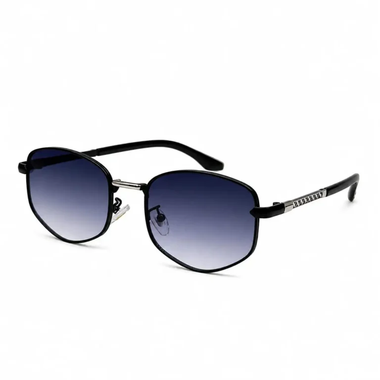 Eye Valley EV2K-0018 Bold Geometric Sunglasses in Black/Silver