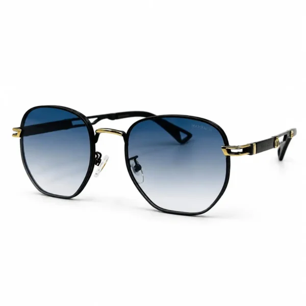 Eye Valley EV2K-0024 Bold Geometric Eyeglasses in Black/Gold Blue