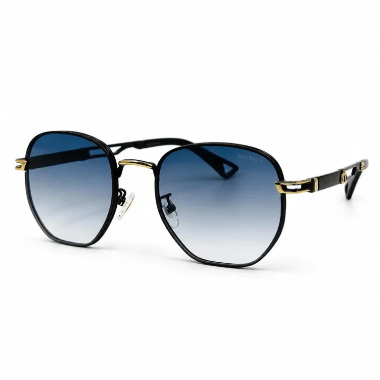 Eye Valley EV2K-0024 Bold Geometric Eyeglasses in Black/Gold Blue
