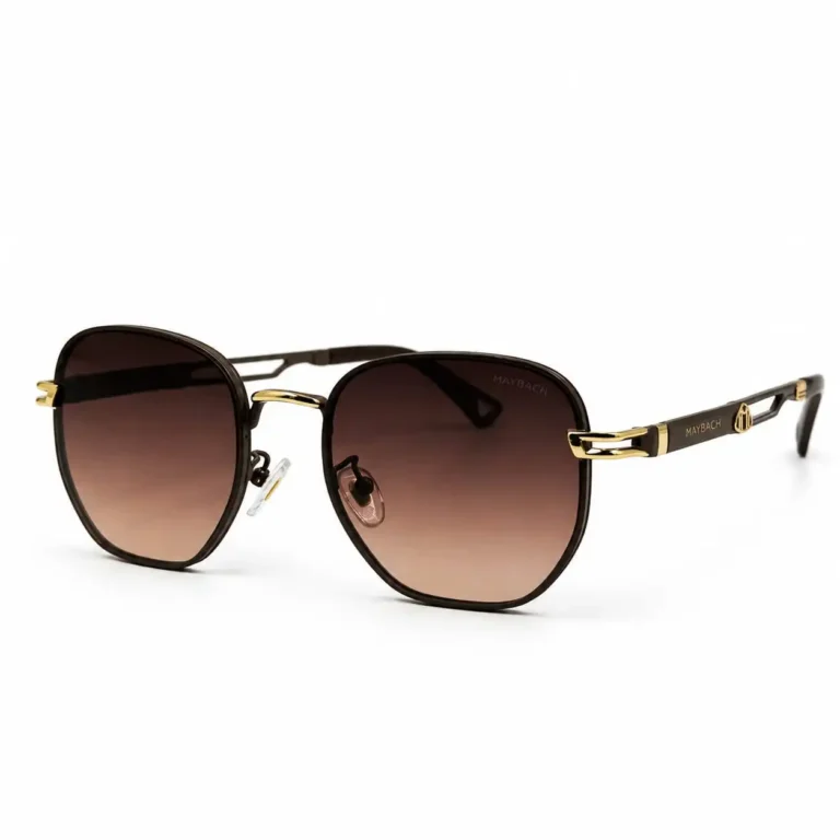 Eye Valley EV2K-0024 Bold Geometric Eyeglasses in Brown/Gold