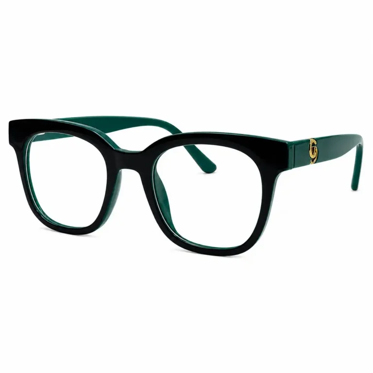 Eye Valley EV2K-0028 Trendy Square Eyeglasses in Black/Green