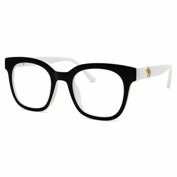 Eye Valley EV2K-0028 Trendy Square Eyeglasses in Black/White