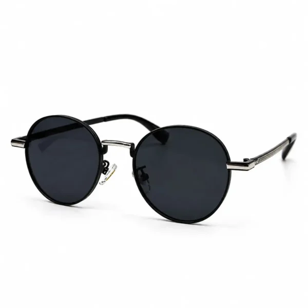 Eye Valley EV2K-0020 Classic Round Sunglasses in Black/Silver