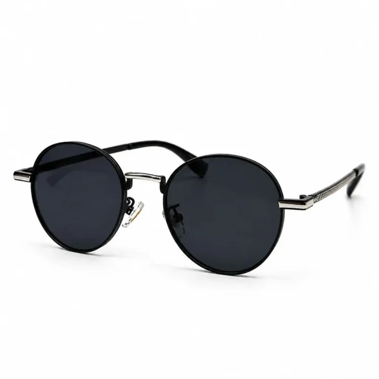 Eye Valley EV2K-0020 Classic Round Sunglasses in Black/Silver