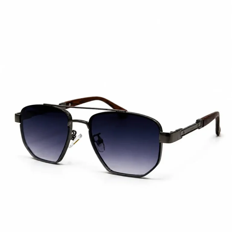 Eye Valley EV2K-0021 Bold Aviator Sunglasses in Gunmetal/Brown