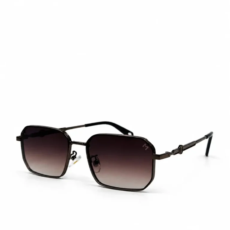 Eye Valley EV2K-0022 Trendy Geometric Sunglasses in Gunmetal/Brown