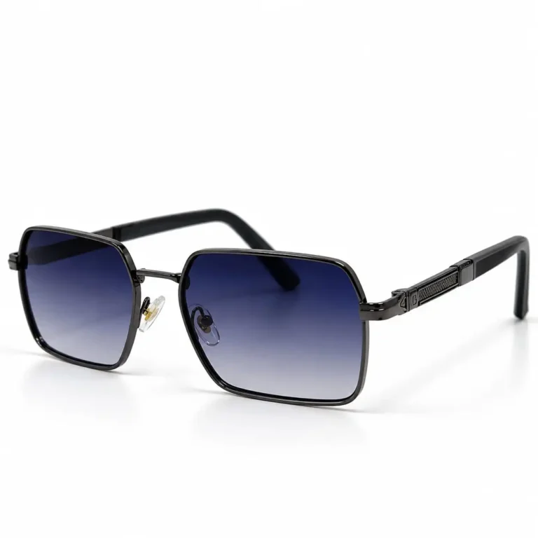 Eye Valley EV2K-0024 Bold Geometric Sunglasses in Gunmetal Blue