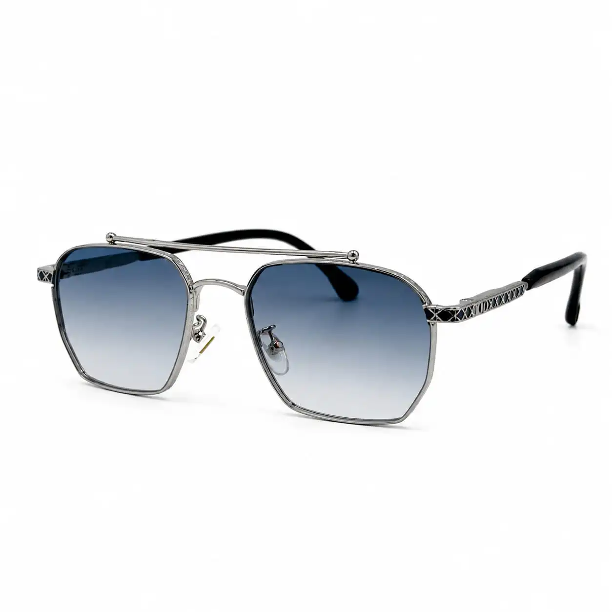 eye-valley-ev2k-0026-silver-blue-aviator-sunglasses Eye Valley EV2K-0026 Bold Aviator Sunglasses in Silver/Blue