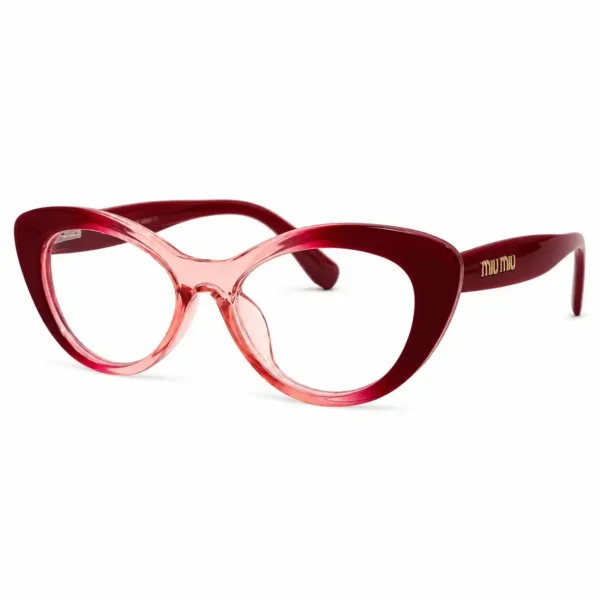 Eye Valley EV2K-0076 Trendy Cat-Eye Eyeglasses in Burgundy/Pink