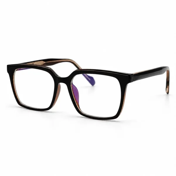Eye Valley EV2K-0094 Oversized Square Eyeglasses in Brown Black