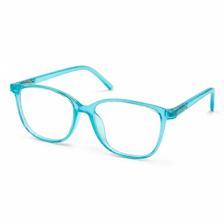 Optical EV2K-0007 Translucent Aqua Cyan Blue Eyeglass Frame