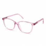 Optical EV2K-0007 Crystal Clear Light Pink Translucent Eyeglass Frame Side View
