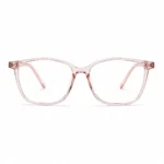 Optical EV2K-0007 Frontal View Translucent Soft Pink Full Rim Eyeglass Frame