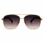 Eye Valley EV2K-0034 Gold Metal Aviator Sunglasses with Blue Gradient Lenses