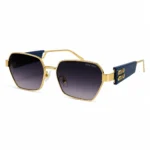 Eye Valley EV2K-0035 Front View Silver Hexagonal Sunglasses with Gradient Lenses