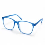 Optical EV2K-0018 Translucent Royal Blue Square Eyeglass Frame Perspective View