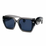 Eye Valley EV2K-0036 Translucent Grey Square Sunglasses with Silver Accents