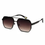 Eye Valley EV2K-0037 Gold Metal Navigator Sunglasses with Light Blue Gradient Lenses