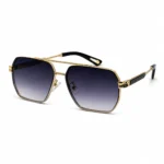Eye Valley EV2K-0037 Gold Metal Navigator Sunglasses with Grey Gradient Lenses