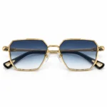 Premium Gold Metal Geometric Sunglasses   | EyeValley-2537 - Image 2