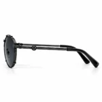Premium Black Metal Pilot Sunglasses | EyeValley 26451 - Image 3