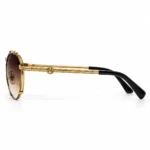 Premium Gold Metal Pilot Sunglasses  | Eye Valley 26451 - Image 3
