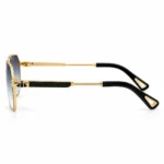 Premium Gold Metal Geometric Sunglasses   | EyeValley-2537 - Image 3