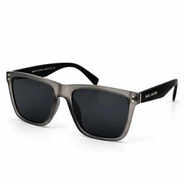 Sunglass CA6000S Classic Square Sunglasses in Matte Crystal Grey with Black Temples and Dark Grey Lenses